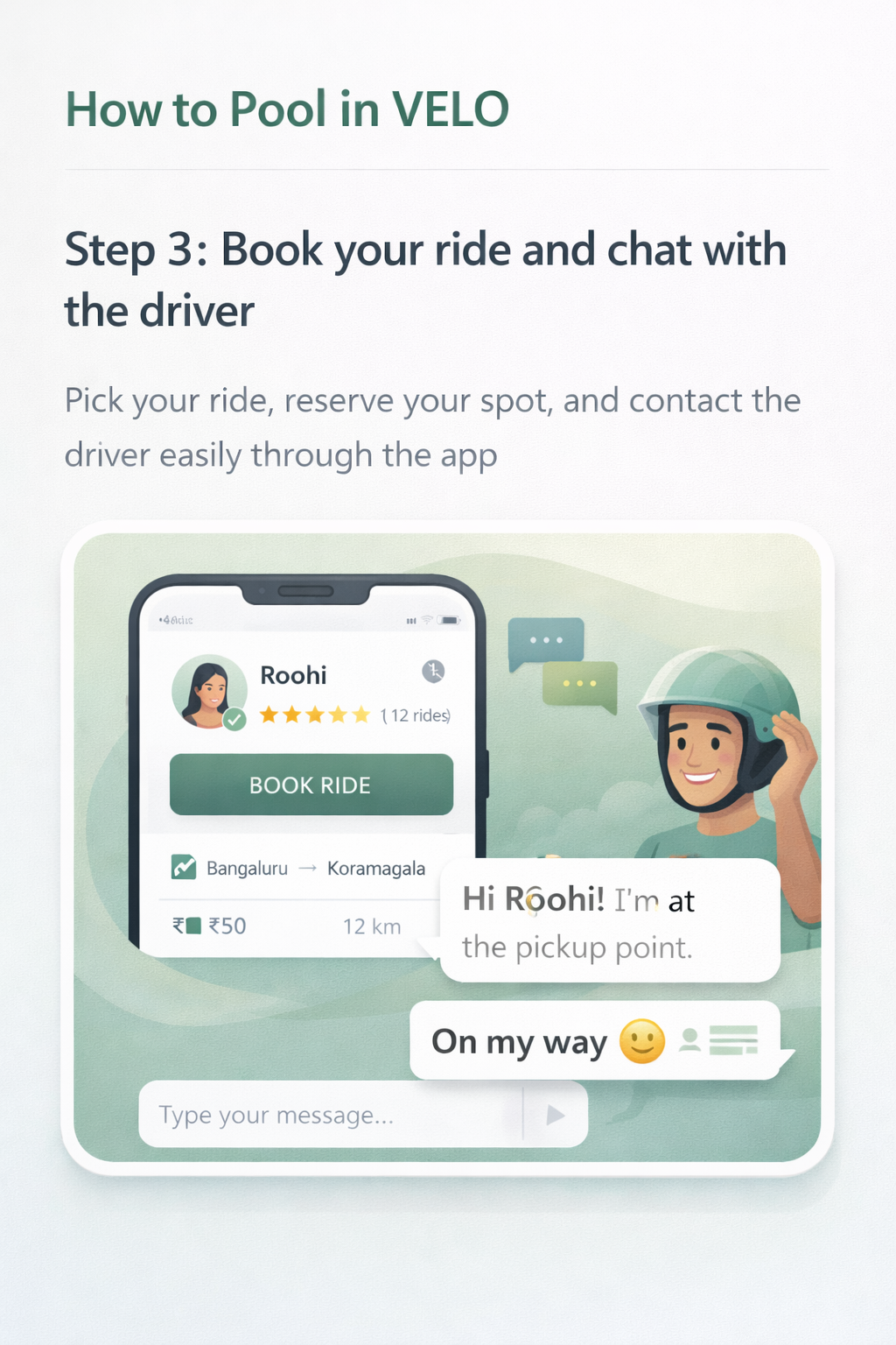 Step 3: Book and Chat